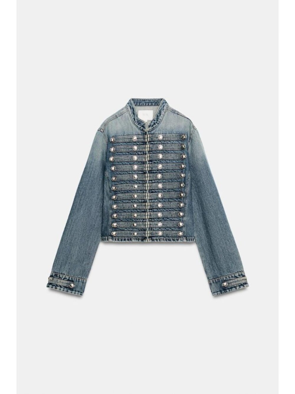 ZARA TRF FITTED BUTTON DENIM JACKET